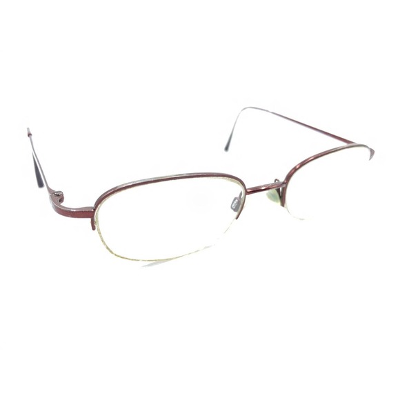 Chanel Brown Metal Half Rim Eyeglasses Frames 48-19 130 Italy Designer Women Men - Picture 1 of 12